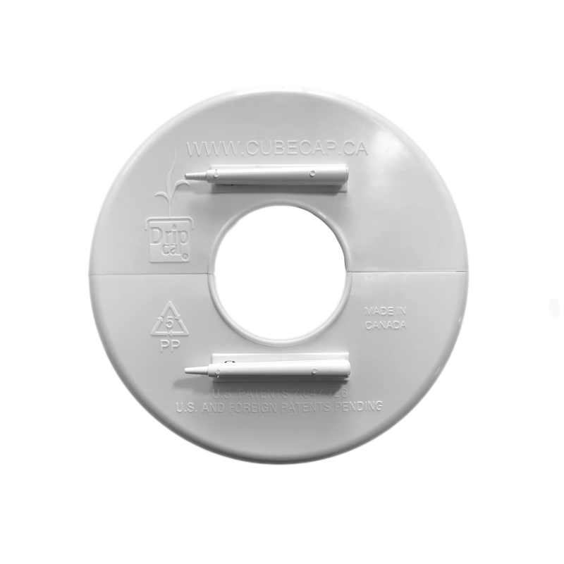 Generic Rockwool/ Peat Round Drip Cap White 10 inch