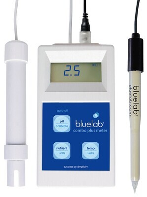 Bluelab Combo Meter Plus Commerical for pH, EC, PPM, TDS, Temperature of Solution and pH of Soil, Rockwool, Coco, Potting Mixes, etc.