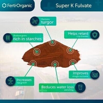 Ferti-Organic Super K Fulvate Soluble Fulvic Acid and Microelements 50 pound 23 kilogram 1/ each