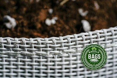 Radicle Bags Round Pot PVC Mesh Without Handles, size: 1 gallon Premium Tan