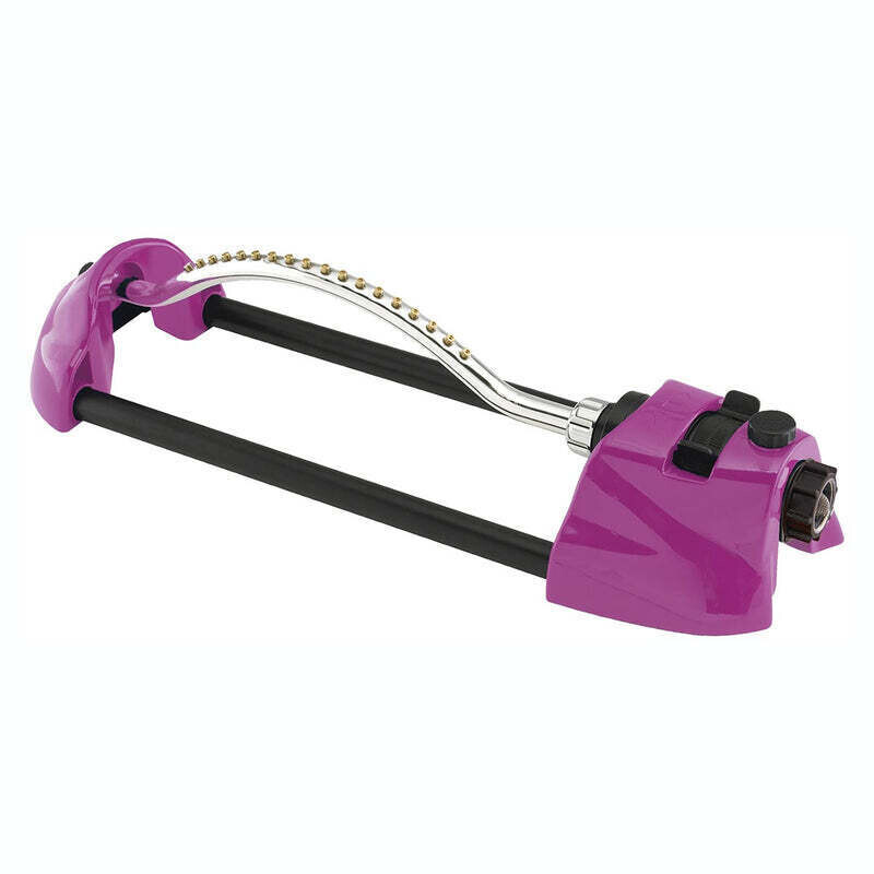 Dramm ColorStorm Oscillating Metal Sprinkler Variable Settings up to 3,036 square foot, size: Berry 1/ each