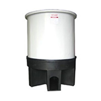 Chem-tainer Cylindrical Cone Bottom Tank Polyethylene Open Top Reservoir no Lid with Poly Stand One Piece