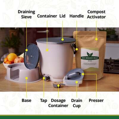 TeraGanix Complete Composter Essential with EM Bokashi 1 pound