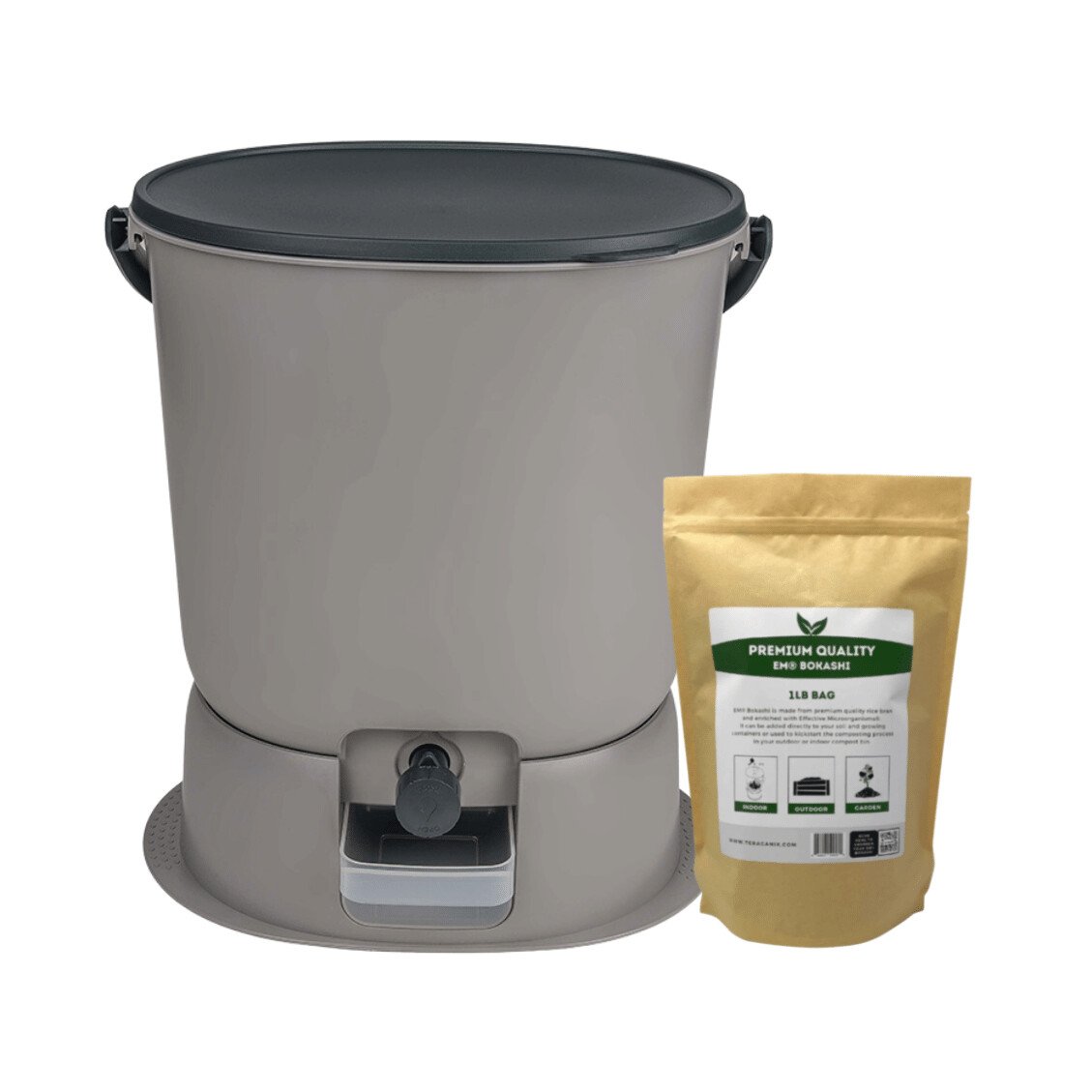 TeraGanix Complete Composter Essential with EM Bokashi 1 pound