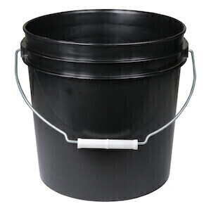 Grow1 Round Bucket with Handle, size: 2 gallon Black