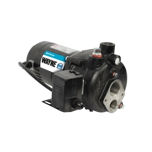Wayne Jet Pump Cast Iron Convertible Deep Well with 8 foot Power Cord, size: 1/2 HP 6.8 GPM 90 foot depth