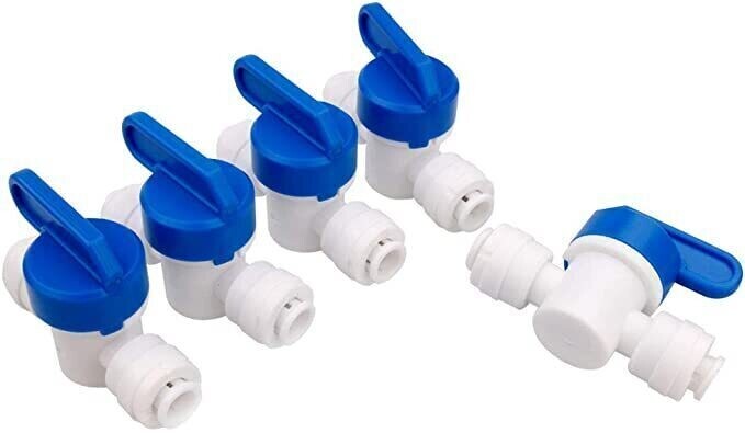 Hydro Flow Tubing Leak Proof Connector Fitting Quick Connect QC Shut Off Valve, size: 1/4 inch