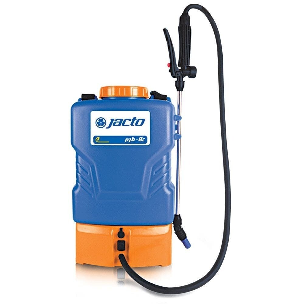 Jacto Battery Powered Lithium Ion Sprayer Backpack, size: 2 gallon PJB-8c Blue/Orange