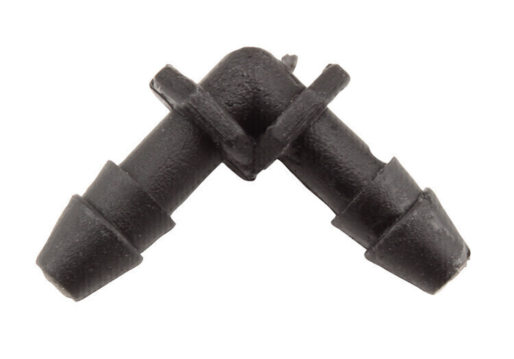 Hydro Flow Tubing Barbed Connector Fitting Elbow, size: 3/8 inch 1/ each