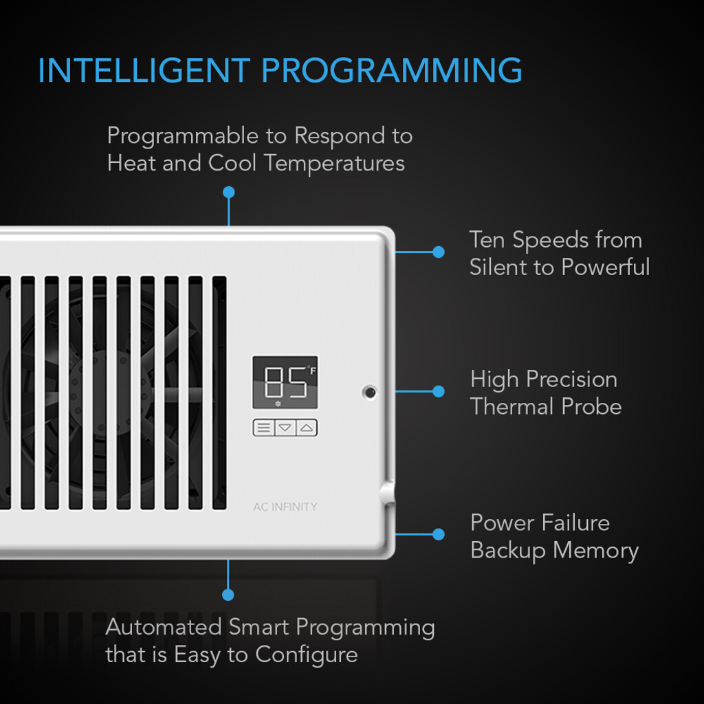 AC Infinity Airtap Quiet Register Booster System