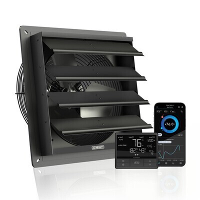 AC Infinity Airlift Shutter Exhaust Fan Temperature and Humidity Controller