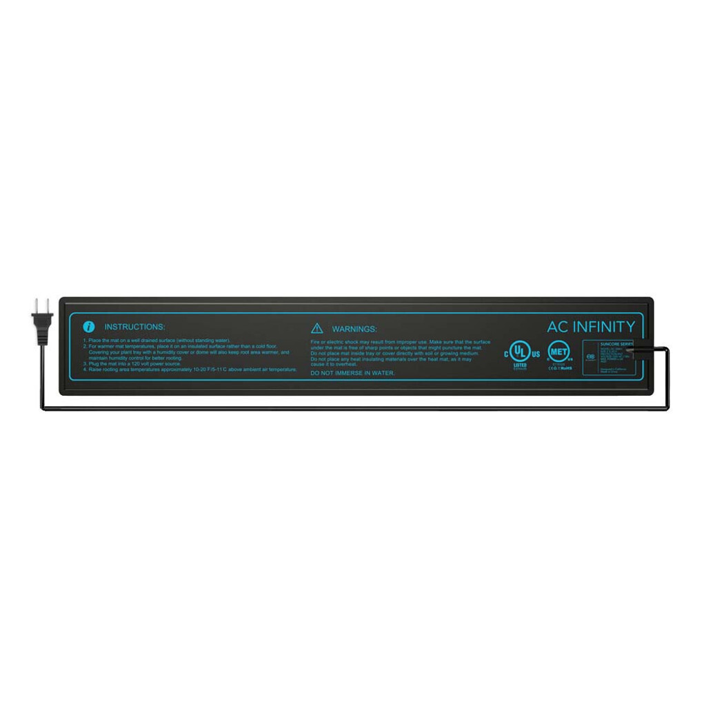 AC Infinity Suncore Seedling Heat Mat with IP-67 Waterproof Controller, size: 3x20 inch A1