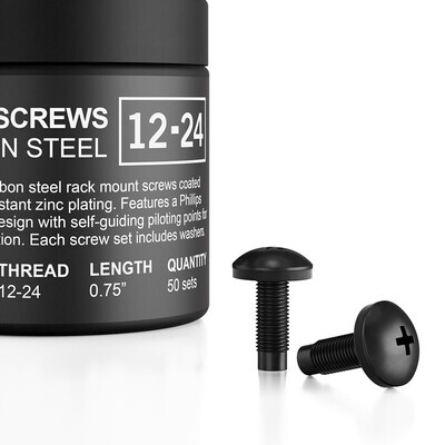 AC Infinity Carbon Steel Rack Screws 50-piece set