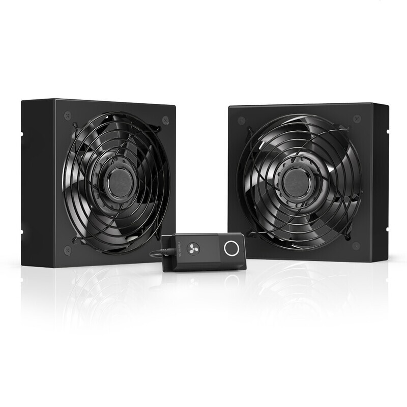 AC Infinity Rack Roof Fan Kit Dual Cooling-Fans with Speed Controller 1U