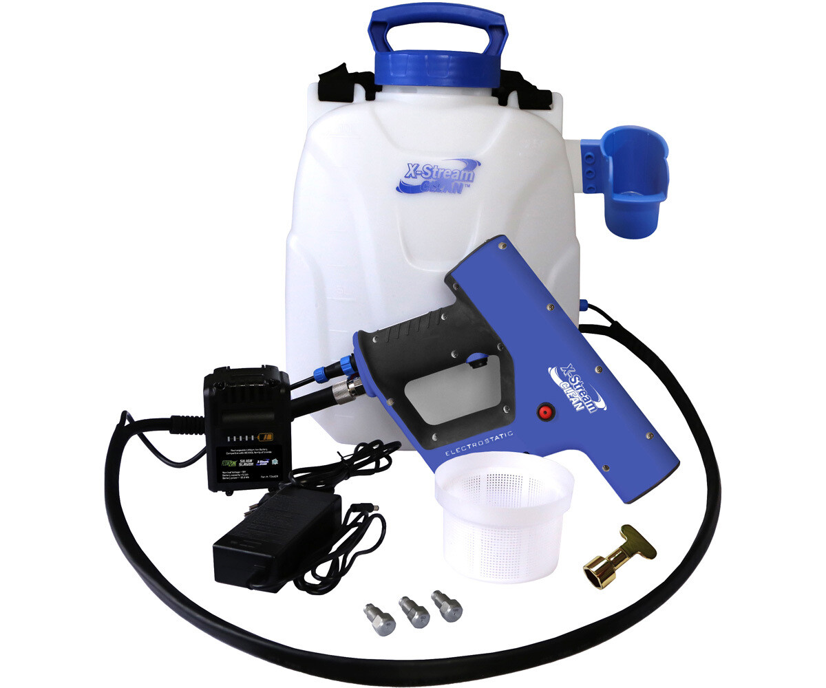 FlowZone Backpack Sprayer X-Stream Volt Electrostatic Clean Battery 2.5 gallon