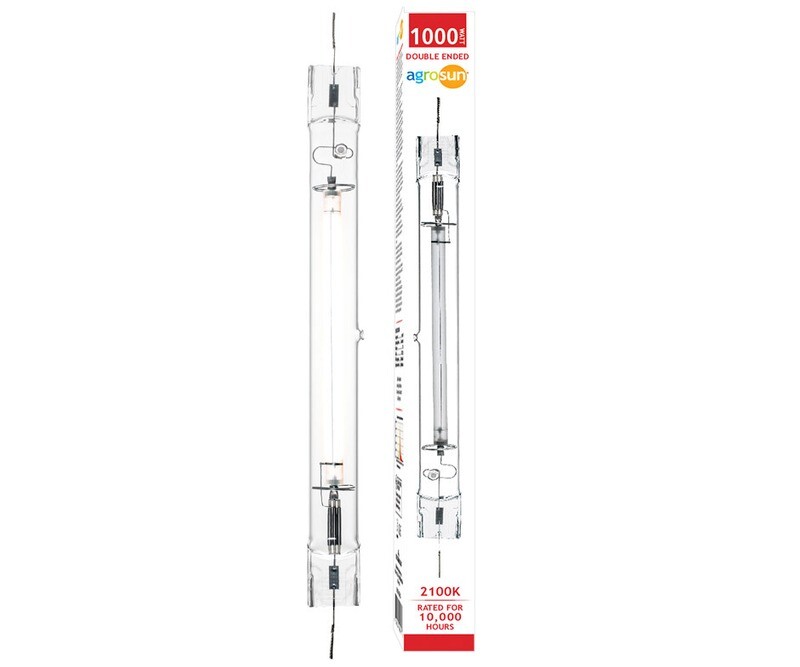 Agrosun HID Lamp High Pressure Sodium HPS Double Ended DE Bulb 1000 watt 1/ each