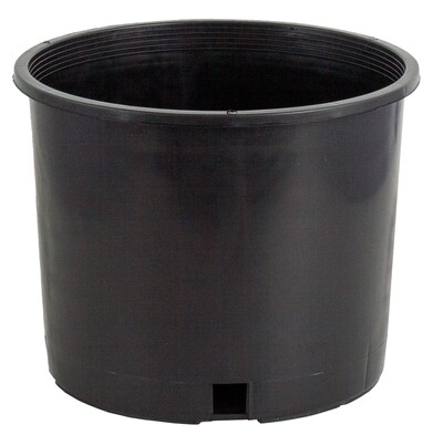 Pro Cal Pro Can Injection Molded Ribbed Premium Plastic Pot Black with Standoffs
