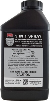Doktor Doom Formula 420 Crop &amp; Plant Rescue Concentrate 3 in 1 Makes 50 quarts 1 quart 1 liter 1/ each