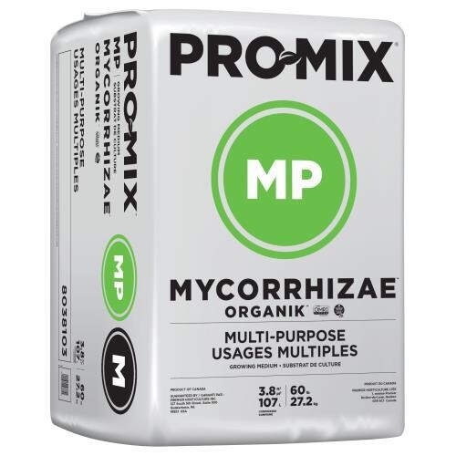 Premier Tech PRO-MIX MP ORGANIK Organic Mycorrhizae Growing Medium Compressed Bale 7 cubic foot 200 liter 3.8 cubic foot 107 liter 1/ each