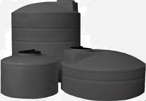 DuraCast Vertical Bulk Storage Tank Closed Top Black