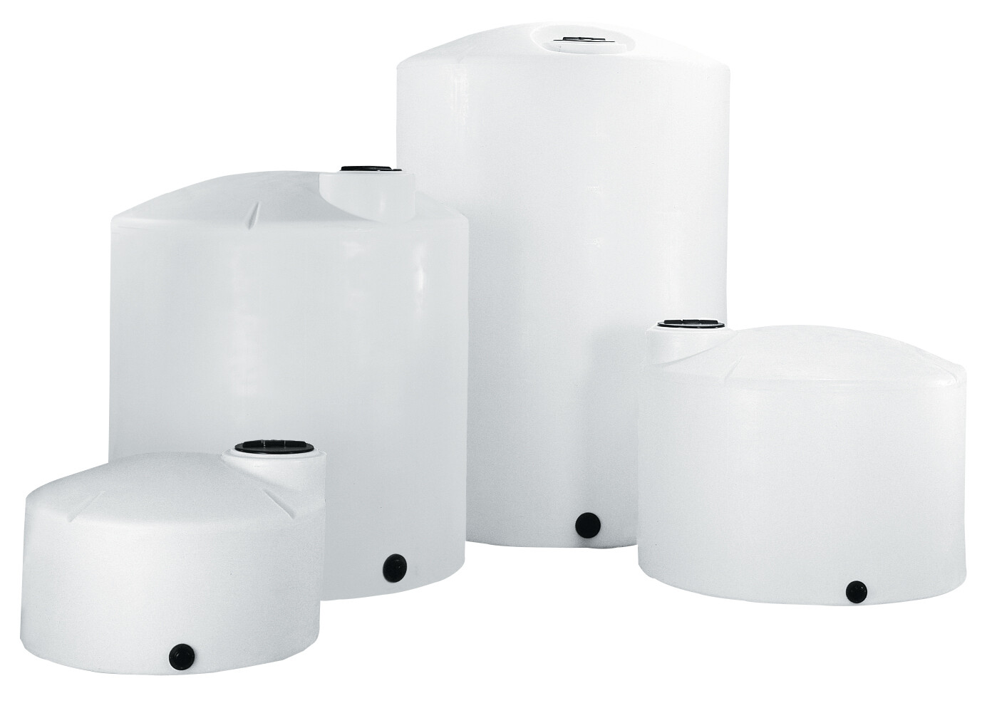 Chemtainer Vertical Water Tank Closed Top White
