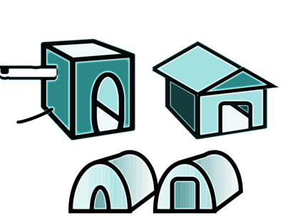 greenhouses, tents, sheds