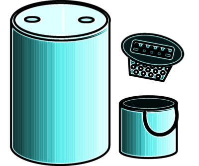 reservoirs, buckets, tanks, measuring liquids