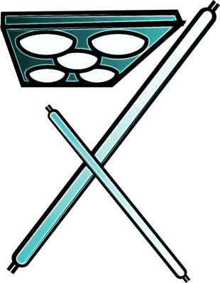 LED, fluorescent, work, green, clean lights