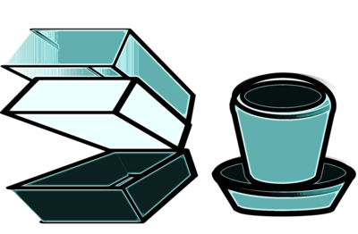 flood tables, pots, saucers, domes, trays, inserts, heat mats, containers, labels
