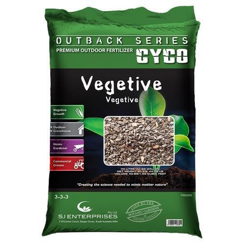 CYCO Outback Series Amendment Vegetative 3-3-3, size: 22 pound 10 kilogram 1/ each