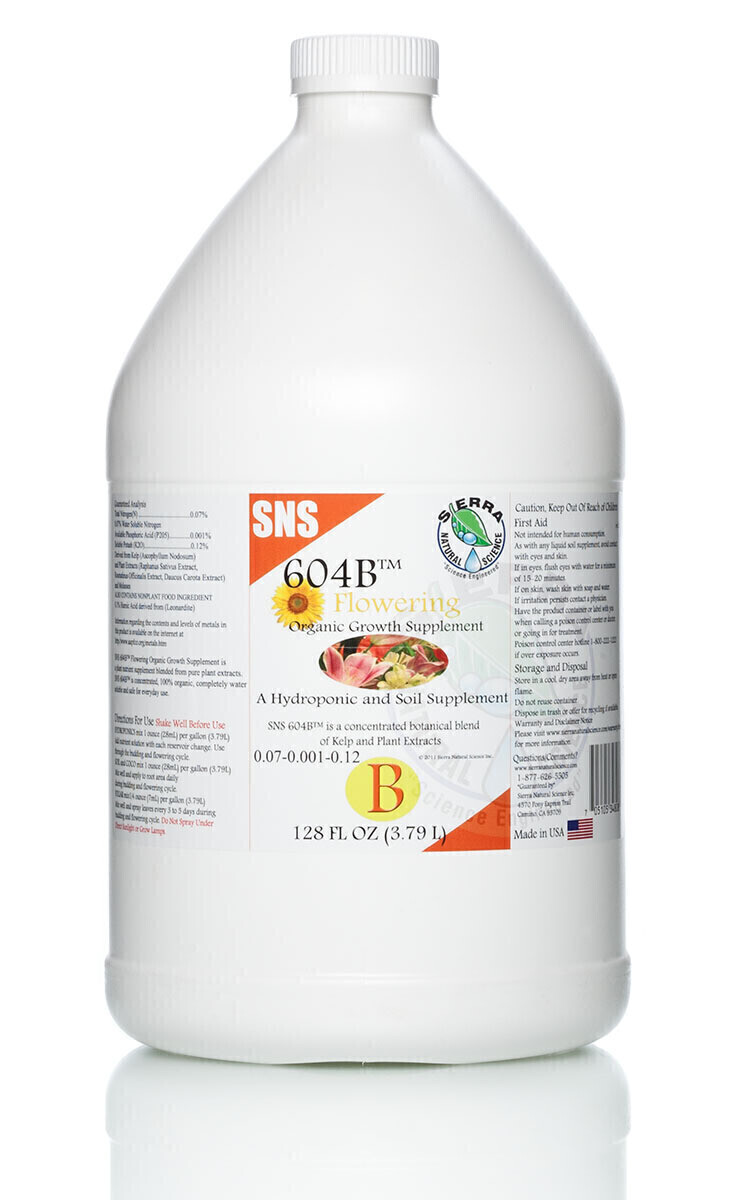 Sierra Natural Science SNS 604B Flowering Growth Supplement, size: 1 quart 1 liter 1/ each