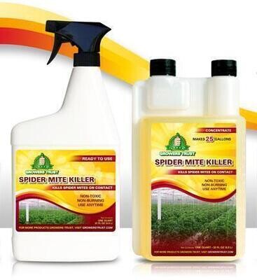 Growers Trust Spider Mite Killer, size: 8 fluid ounce 250 milliliter Concentrate makes 5 gallons 1/ each