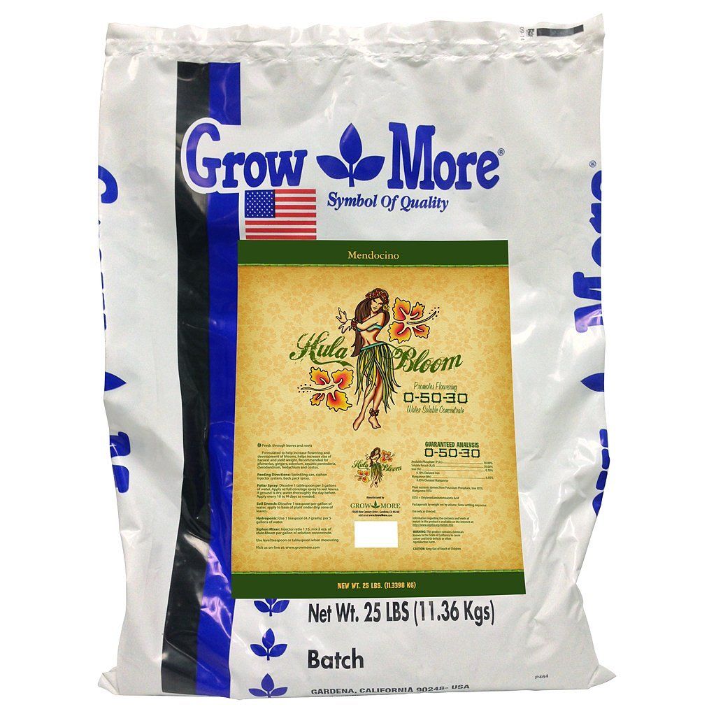 Grow More Mendocino Hula Bloom 0-50-30 Soluble 25 pound 11 kilogram 1/ each