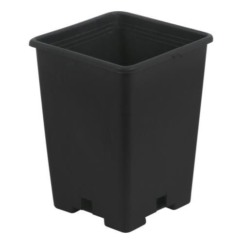 Gro Pro Square Pot Black Plastic 5x5x7 inch 1/ each