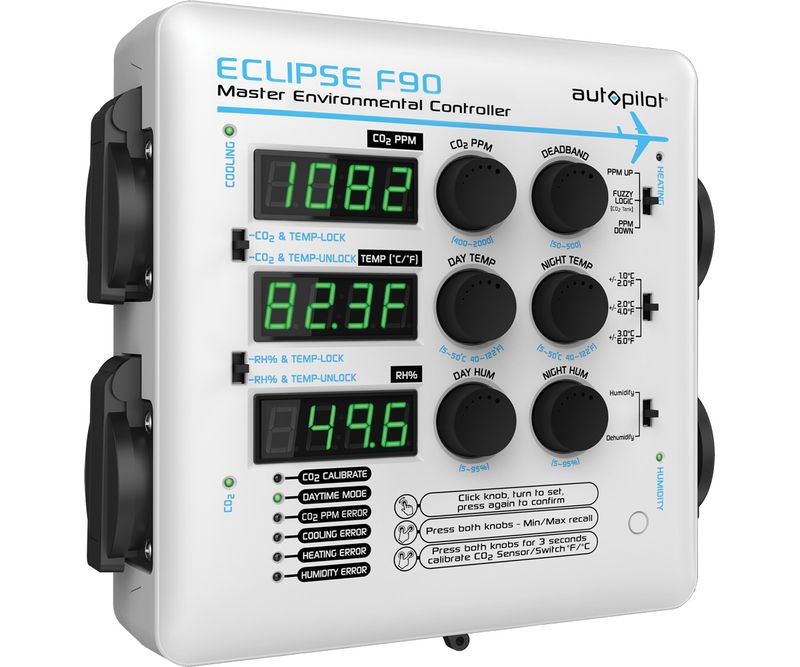 Autopilot Eclipse F90 Digital Environmental Controller Master Temperature, Humidity, and CO2 120 volt 14.5 amp