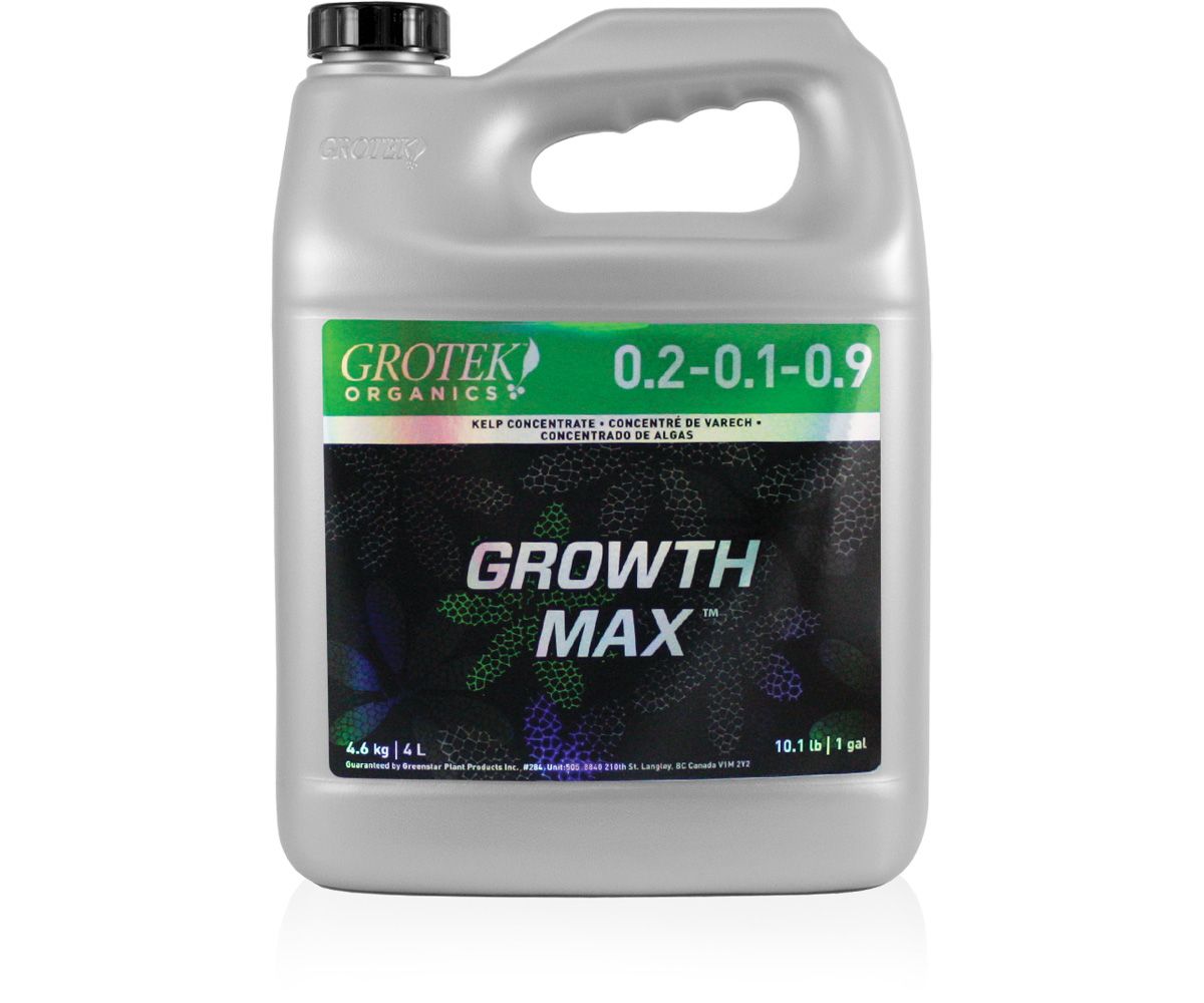 Grotek Growth Max Vegetative Nutrient 0.2-0.1-0.9 1 gallon 4 liter 1/ each
