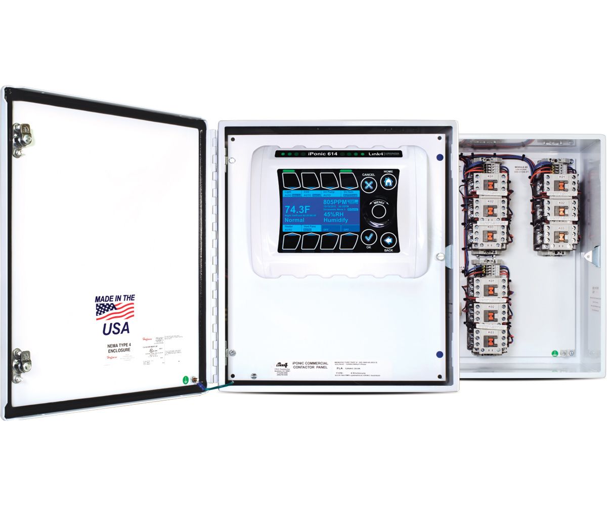 Link4 Corporation iPonic Commercial Dual Zone Grow Room Controller CO2, Temp, Humidity, Lighting, ul 120 volt Link4 624