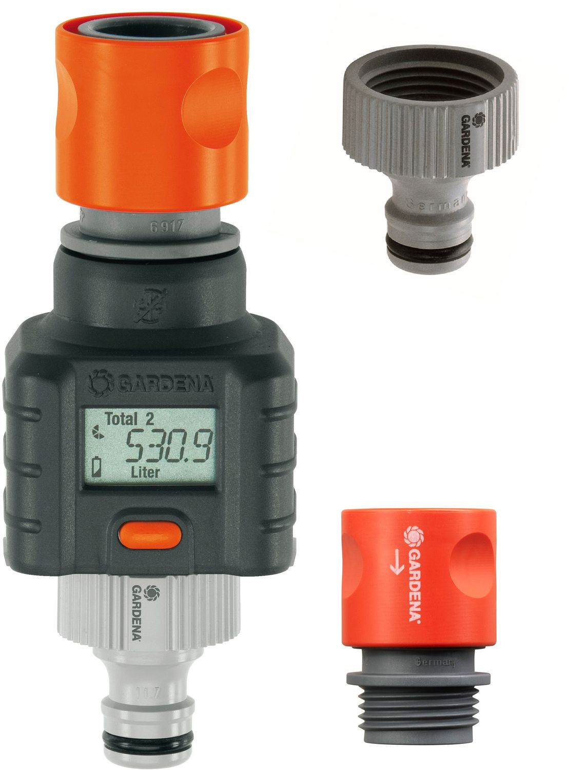 Gardena Digital Water Meter Smart Flow with Quick Disconnect Fittings 3/4 inch