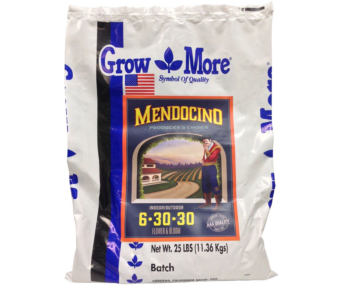 Grow More Mendocino Fertilizer Flower &amp; Bloom 6-30-30 Soluble 25 pound 11 kilogram 1/ each