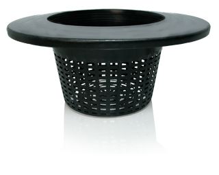 Hydrofarm Round Mesh Pot Bucket Lid Wide Lip Basket