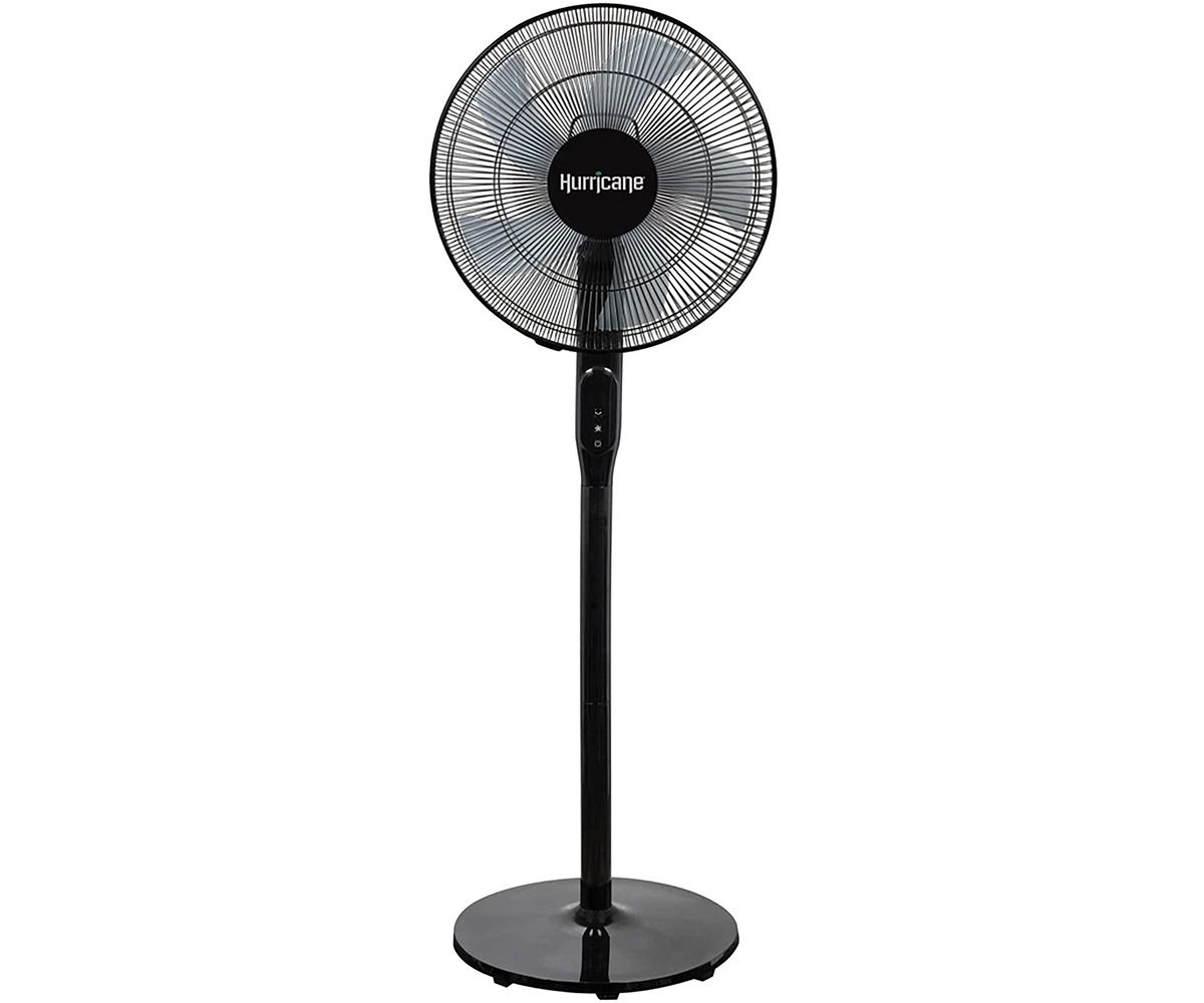 Hurricane Standing Pedestal Fan Energy Efficient Black 16 inch