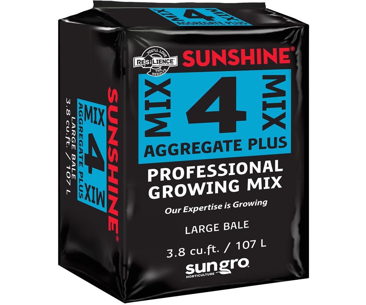 Sun Gro Sunshine Advanced #4 Mix Aggregate Plus no Myco 3.8 cubic foot 108 liter Compressed Bale (blue label) 1/ each