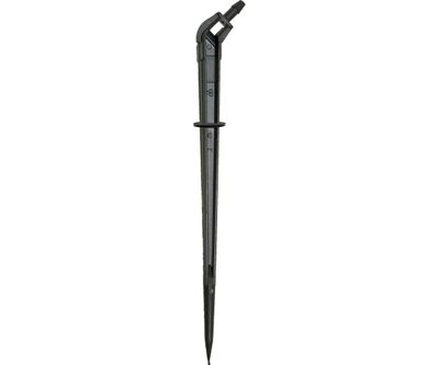 Hydrofarm Tubing Dripper Stake Angled 60 degree Obstruction Resistant 3/16 inch ID 1/4 inch OD 7 inch 1/ each