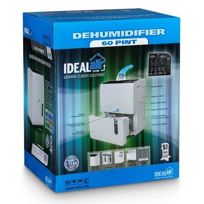 Ideal Air Dehumidifier with Internal Condensate Pump 120 pint per day 115 volt 680 watt 7 amp 271 CFM