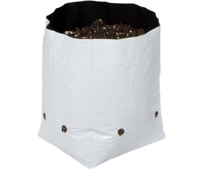 Hydrofarm Grow Bag Pot Polyethylene Plastic with Holes