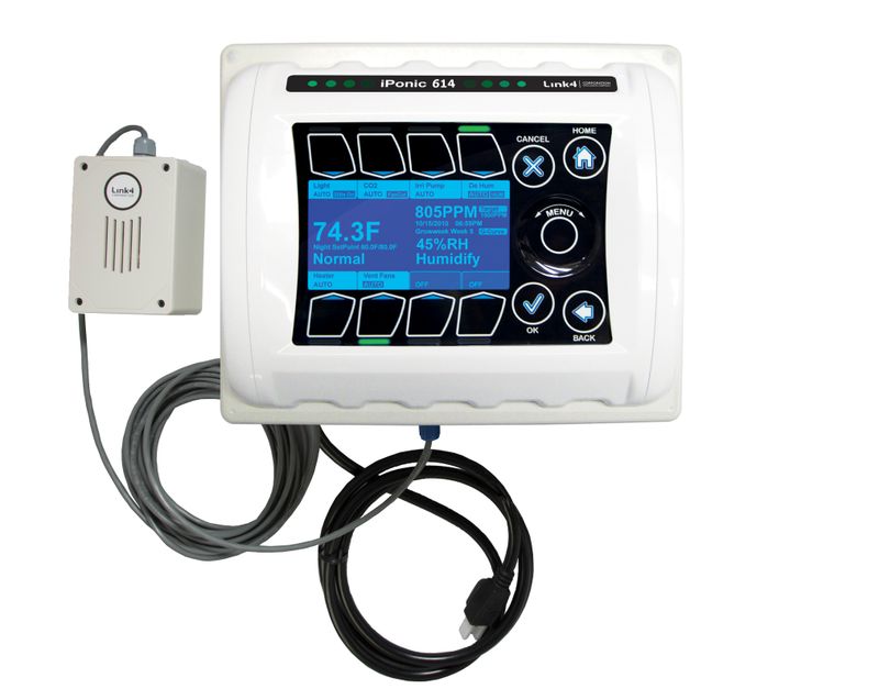 Link4 Corporation iPonic Grow Room Smart Controller Temperature, CO2, Humidity, and Light