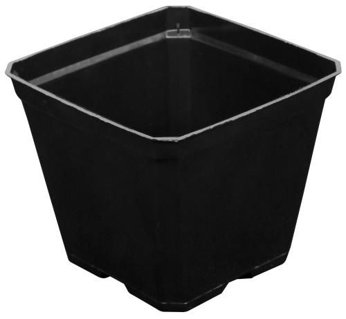 Gro Pro Square Plastic Pot Black