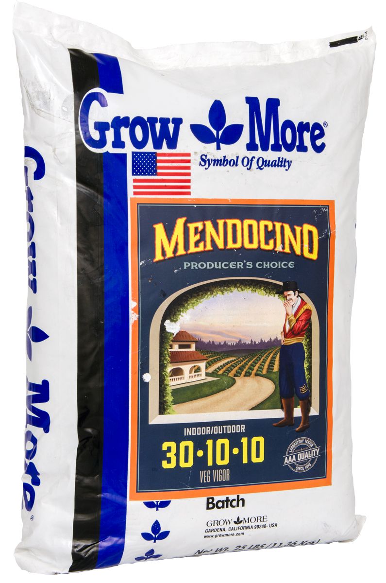 Grow More Mendocino Fertilizer Veg Vigor 30-10-10 Soluble 25 pound 11 kilogram 1/ each