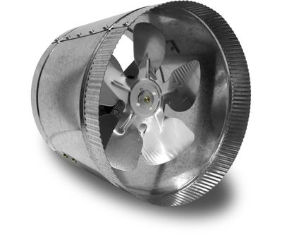 Atmosphere Vortex Powerfan VTA Inline Tube Axial Fan 8 inch 115 volt 1 phase 60 Hz 332 CFM