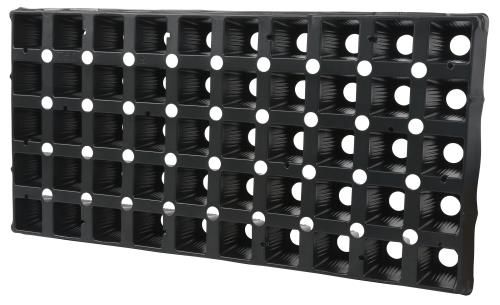 Super Sprouter 1020 Propagation Plug Tray Insert Standard Black 10x20 inch 50 site Square Cells 1/ each